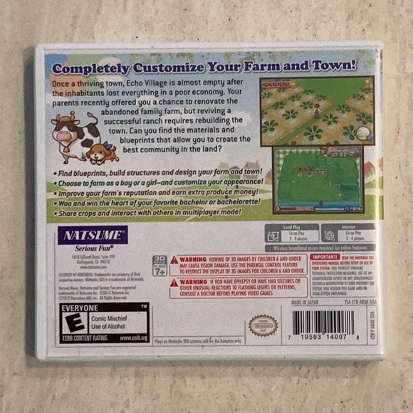 Harvest Moon 3D A New Beginning Nintendo 3DS Game Complete - Picture 2 of 11
